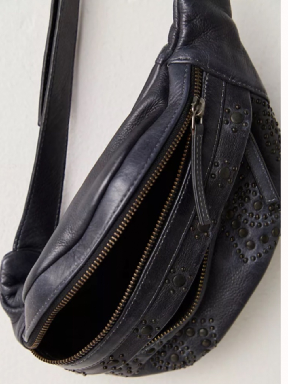 Free People Ana Adorned Sling Bag in Black NWT $98R - Picture 5 of 9